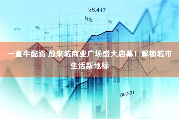 一直牛配资 蔚来城商业广场盛大启幕！解锁城市生活新地标