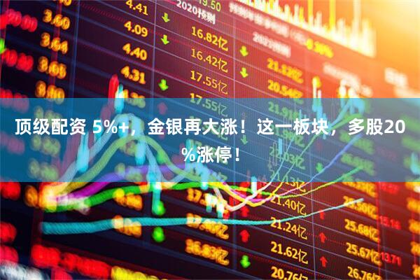 顶级配资 5%+，金银再大涨！这一板块，多股20%涨停！